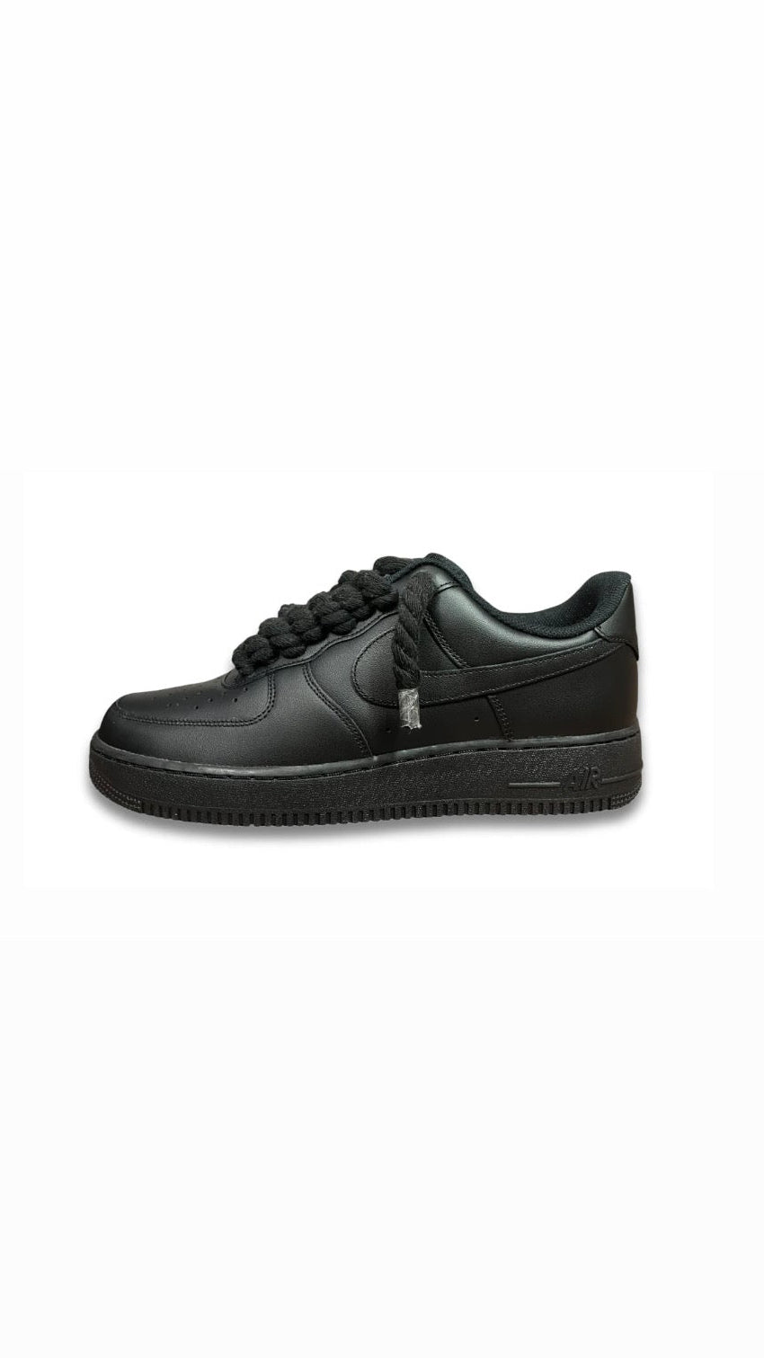 Air Force 1 Black „Rope Lace”